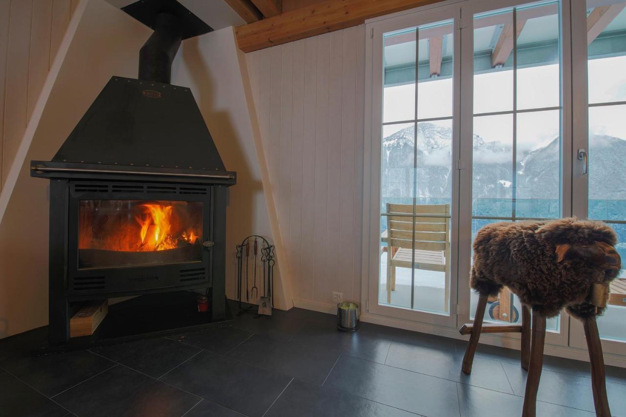 Exklusives Chalet Mit Traumhafter See- Und Bergsicht Seelisberg Bagian luar foto